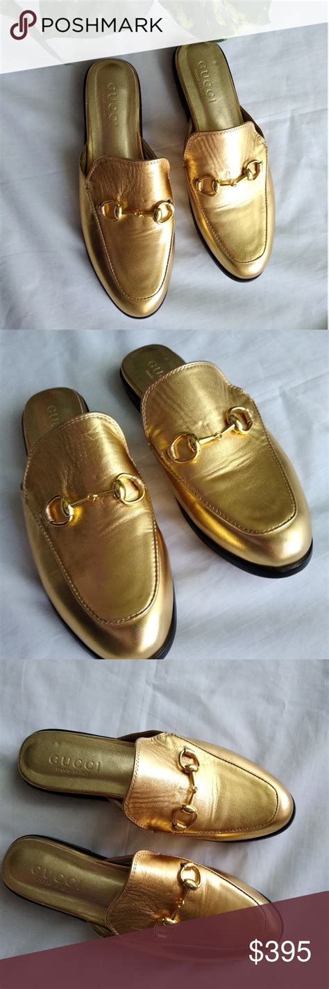 gold gucci slippers|original gucci slippers.